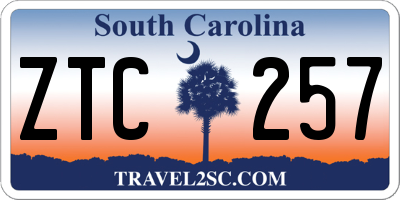 SC license plate ZTC257