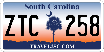 SC license plate ZTC258
