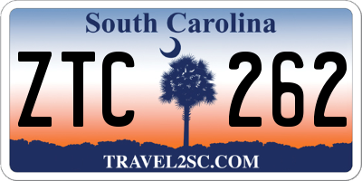 SC license plate ZTC262