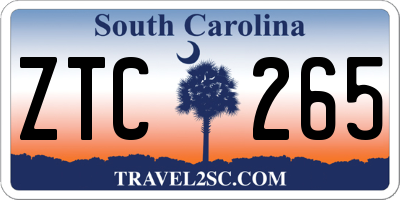 SC license plate ZTC265