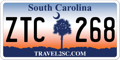 SC license plate ZTC268