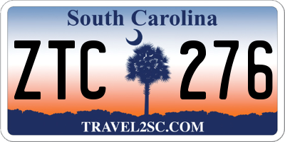 SC license plate ZTC276