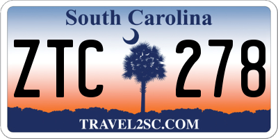 SC license plate ZTC278