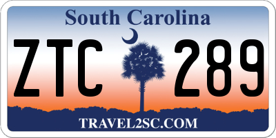 SC license plate ZTC289