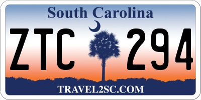 SC license plate ZTC294