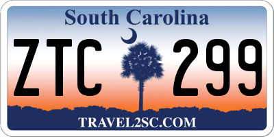 SC license plate ZTC299