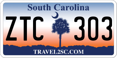 SC license plate ZTC303