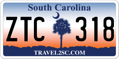 SC license plate ZTC318