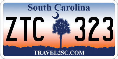 SC license plate ZTC323