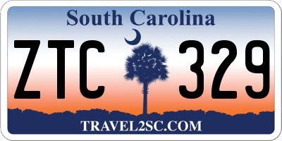 SC license plate ZTC329