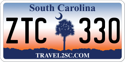 SC license plate ZTC330