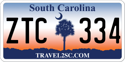 SC license plate ZTC334