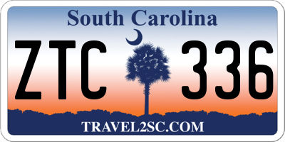 SC license plate ZTC336