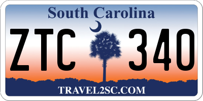 SC license plate ZTC340