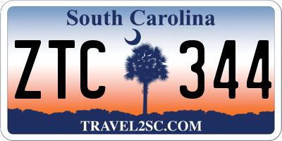 SC license plate ZTC344