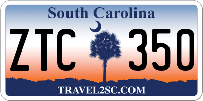 SC license plate ZTC350
