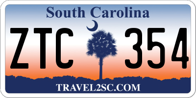 SC license plate ZTC354