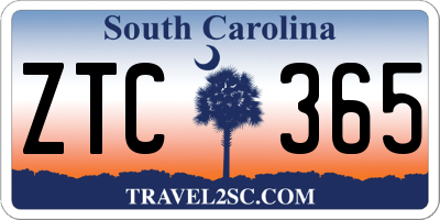 SC license plate ZTC365