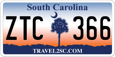 SC license plate ZTC366