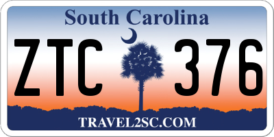 SC license plate ZTC376