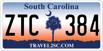 SC license plate ZTC384