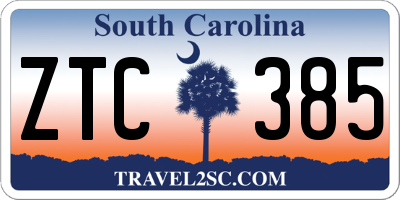 SC license plate ZTC385