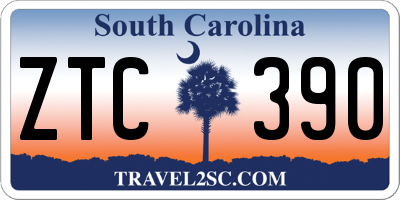 SC license plate ZTC390