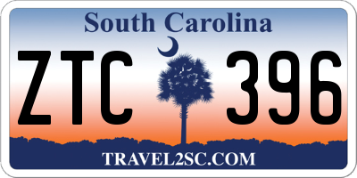 SC license plate ZTC396