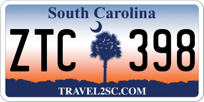 SC license plate ZTC398