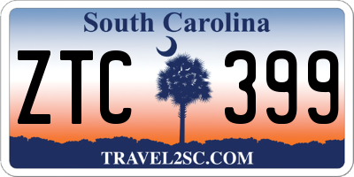 SC license plate ZTC399