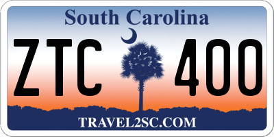 SC license plate ZTC400