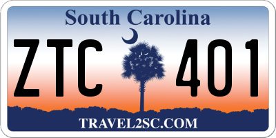 SC license plate ZTC401