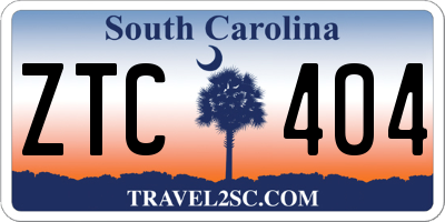 SC license plate ZTC404