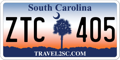 SC license plate ZTC405