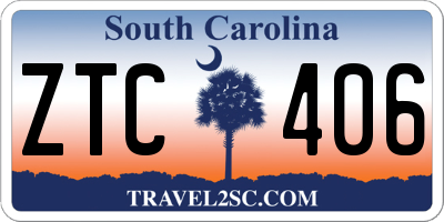 SC license plate ZTC406