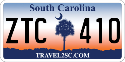 SC license plate ZTC410