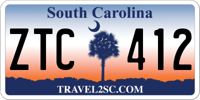 SC license plate ZTC412