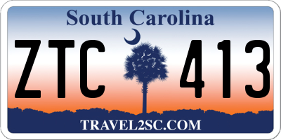 SC license plate ZTC413