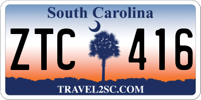 SC license plate ZTC416