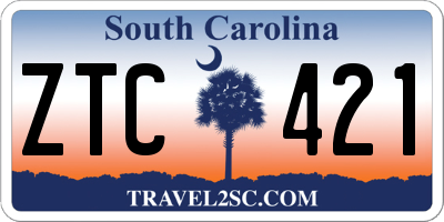 SC license plate ZTC421