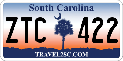 SC license plate ZTC422