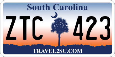 SC license plate ZTC423