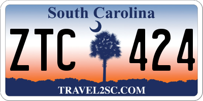 SC license plate ZTC424