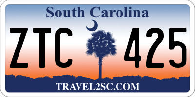 SC license plate ZTC425