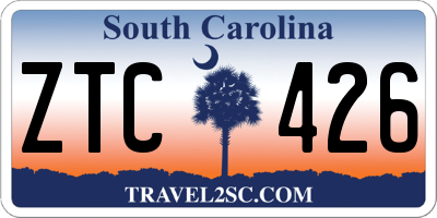 SC license plate ZTC426