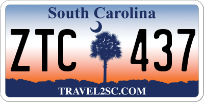 SC license plate ZTC437