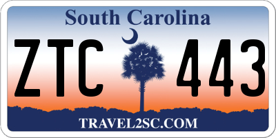 SC license plate ZTC443