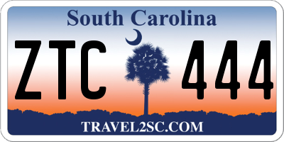 SC license plate ZTC444