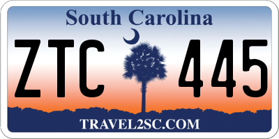 SC license plate ZTC445