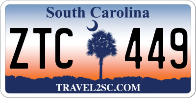 SC license plate ZTC449